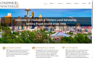 Chadwick & Winters Land Surveying website