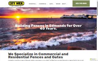 City Wide Fence Co of Edmonds website