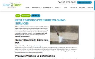 Clean & Smart Power Washing of Edmonds website