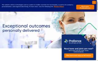 Proliance Surgical Specialists of Edmonds website