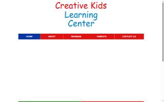 Creative Kids Learning Center website
