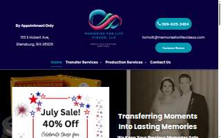 Memories For Life Videos, LLC website
