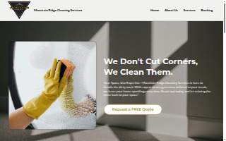 Mountain Ridge Cleaning website