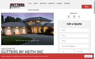 Gutters By Keith Inc website