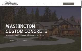 Washington Custom Concrete website