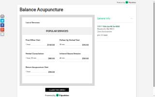 Balance Acupuncture LLC website
