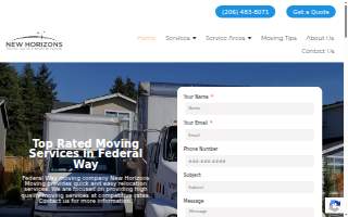 New Horizons Moving Company website