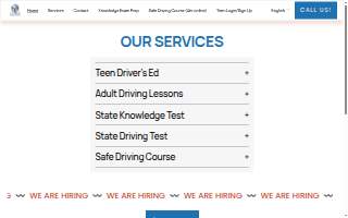Prime Driving School website