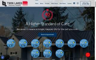 Twin Lakes Veterinary Hospital website