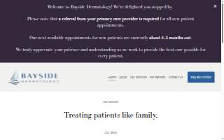 Bayside Dermatology website