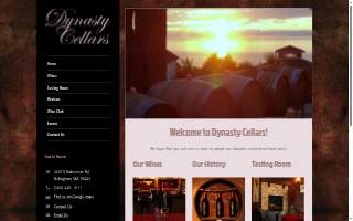 Dynasty Cellars website