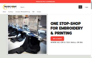 Pacific Point Apparel - Embroidery & Printing website