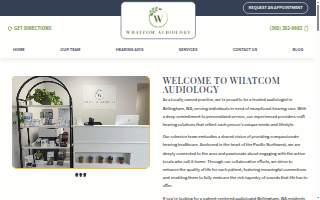 Whatcom Audiology website