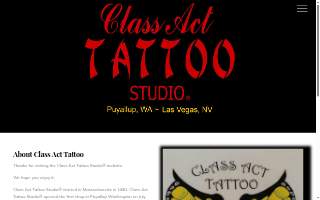 Class Act Tattoo Studio website