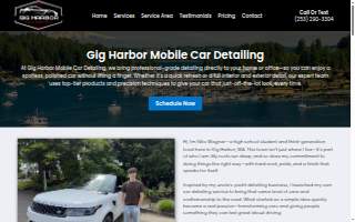 Gig Harbor Car Detail website