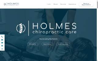 Holmes Chiropractic Care website