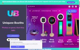 Uniquee Booths of Gig Harbor website