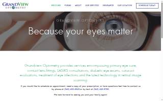 Grandview Optometry website