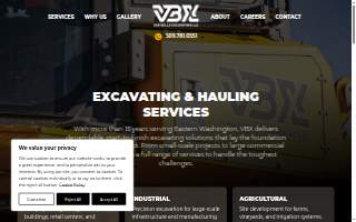 Van Belle Excavating, LLC website