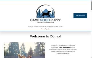 Camp Good Puppy website