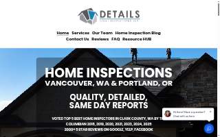 Details Home Inspections website