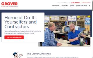 Grover Electric and Plumbing Supply website