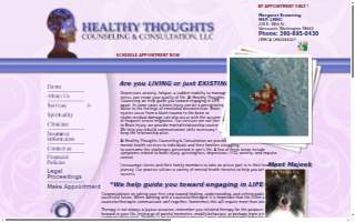 Healthy Thoughts Counseling & Consultation, LLC website