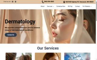 Silk Dermatology of Hazel Dell website