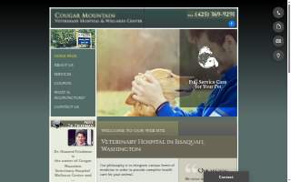 Cougar Mountain Veterinary Hospital & Wellness Center website