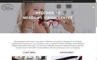 Meadows Vision Center website