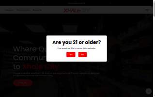Xhale Vapor N Smoke website
