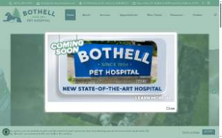 Bothell Pet Hospital website