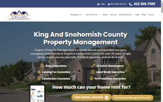 Gregory Property Management of Kenmore website