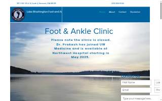 Lake Washington Foot and Ankle Clinic website