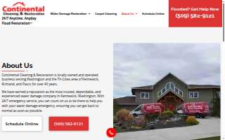 Continental Cleaning & Restoration of Kennewick website