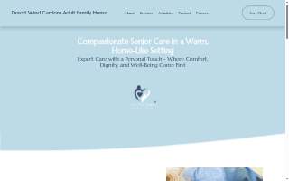 Desert Wind Gardens Adult Family Home website