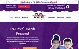 Level Up Preschool website