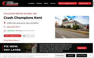 Crash Champions Collision Repair Kent website