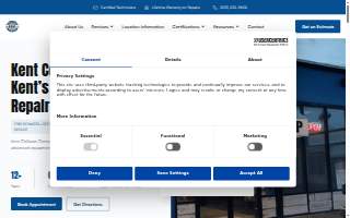 Kent Collision Center website
