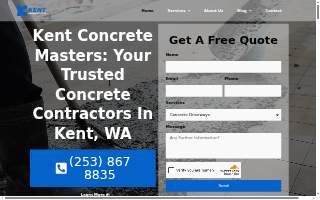 Kent Concrete Masters website