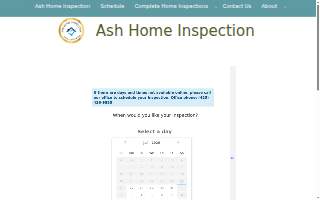 Ash Home Inspection website