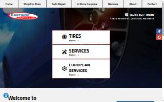 Eastside Automotive & Tire website
