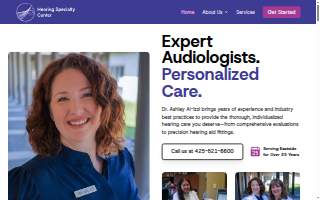 Hearing Specialty Center website
