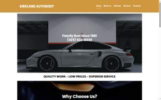 Kirkland Autobody Repair website