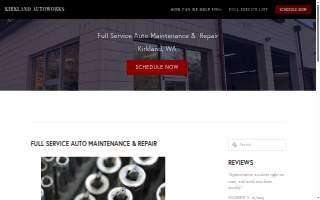 Kirkland Autoworks website