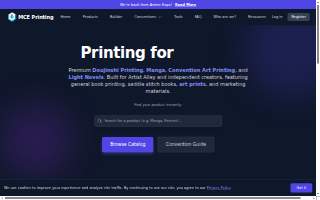 MCE Printing website