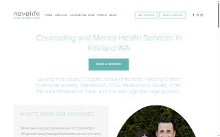 Novo Life Counseling website