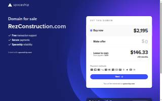Rez Construction website
