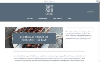 Sweet Onion Catering website