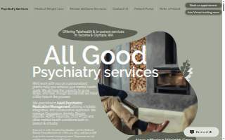 All Good Psychiatry (Lacey-Olympia Clinic) website